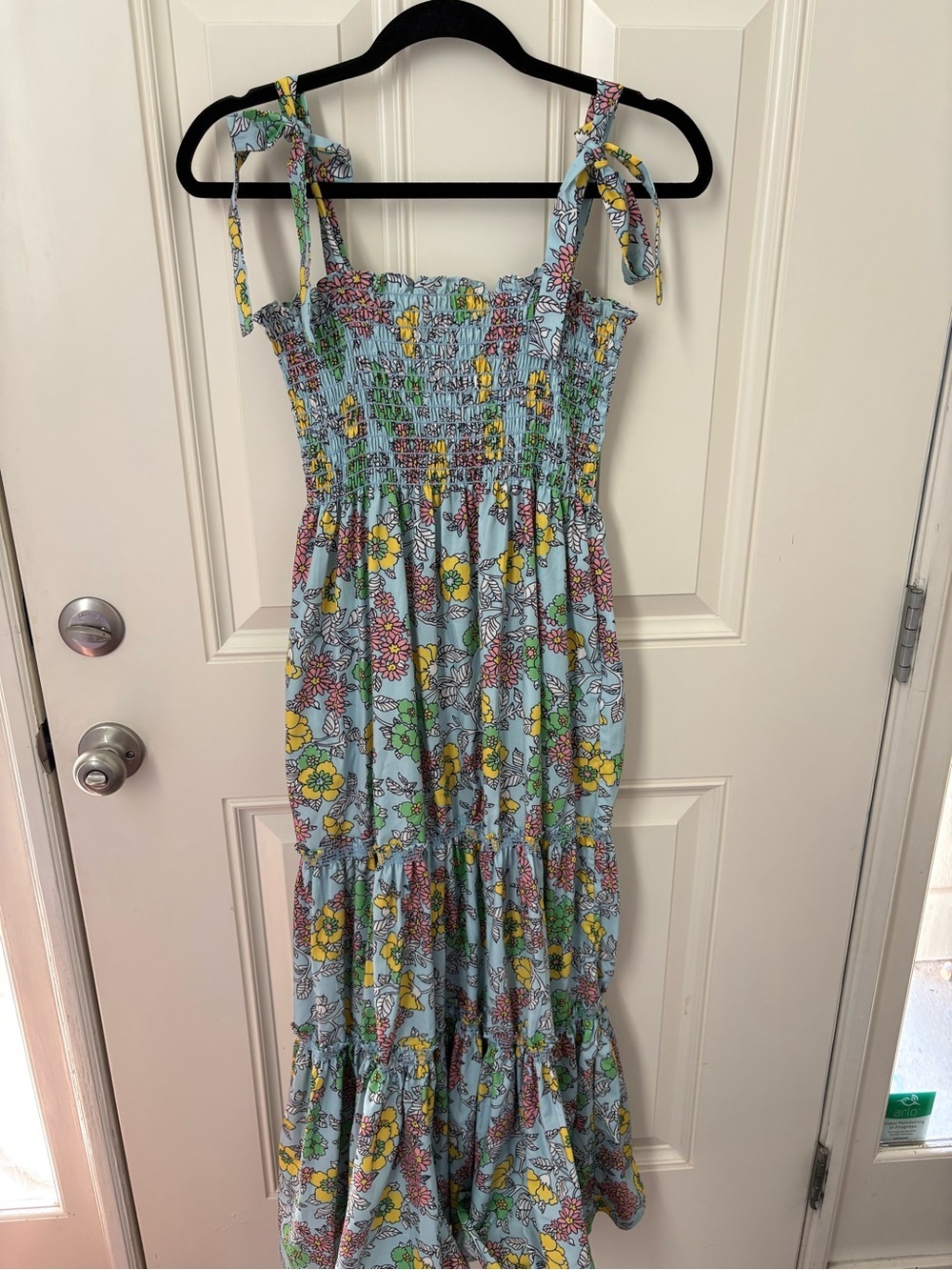 70/21 Floral Smocked Midi Dress Size Medium